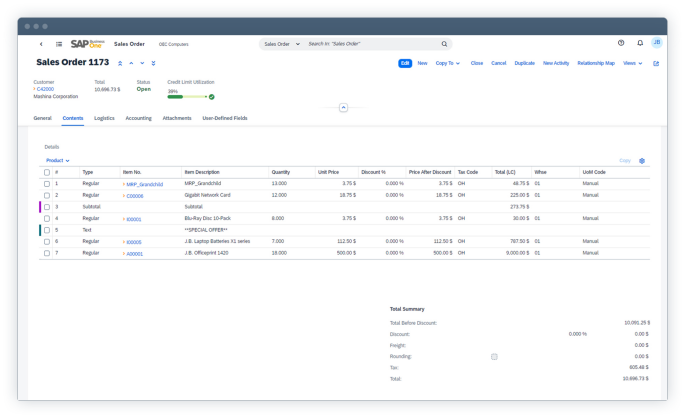 SAP Business One